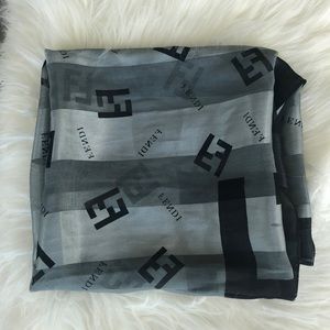 Black & Grey Fendi Scarf